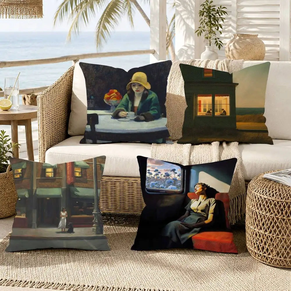 E-edward H-hopper Art Pillow Case for Sofa Living Room Home office Decor Protective Cover
E-edward H-hopper Art Pillow Case for Sofa Living Room Home office Decor Protective Cover