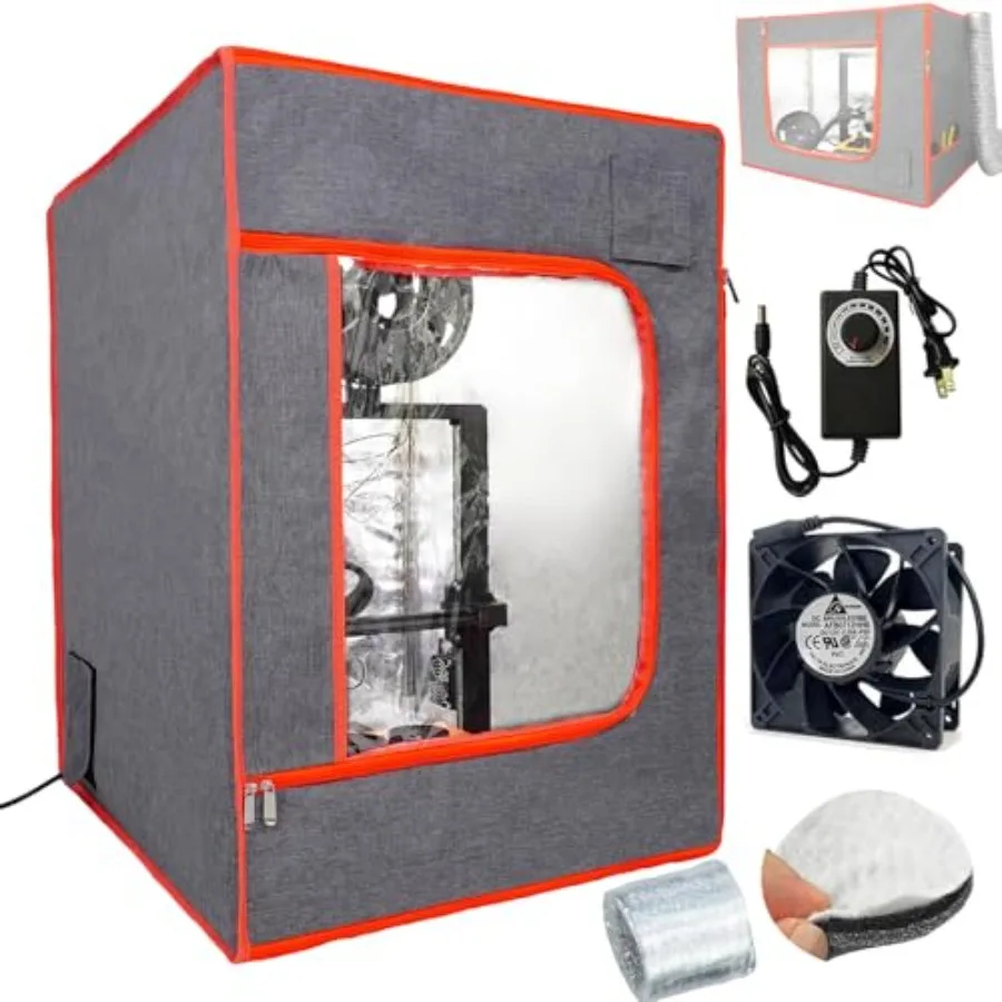 Small grow tent enclosure for 3D printers with dual-placement design 3D-printed ABS material black color smart ventilation cont
Small grow tent enclosure for 3D printers with dual-placement design 3D-printed ABS material black color smart ventilation cont