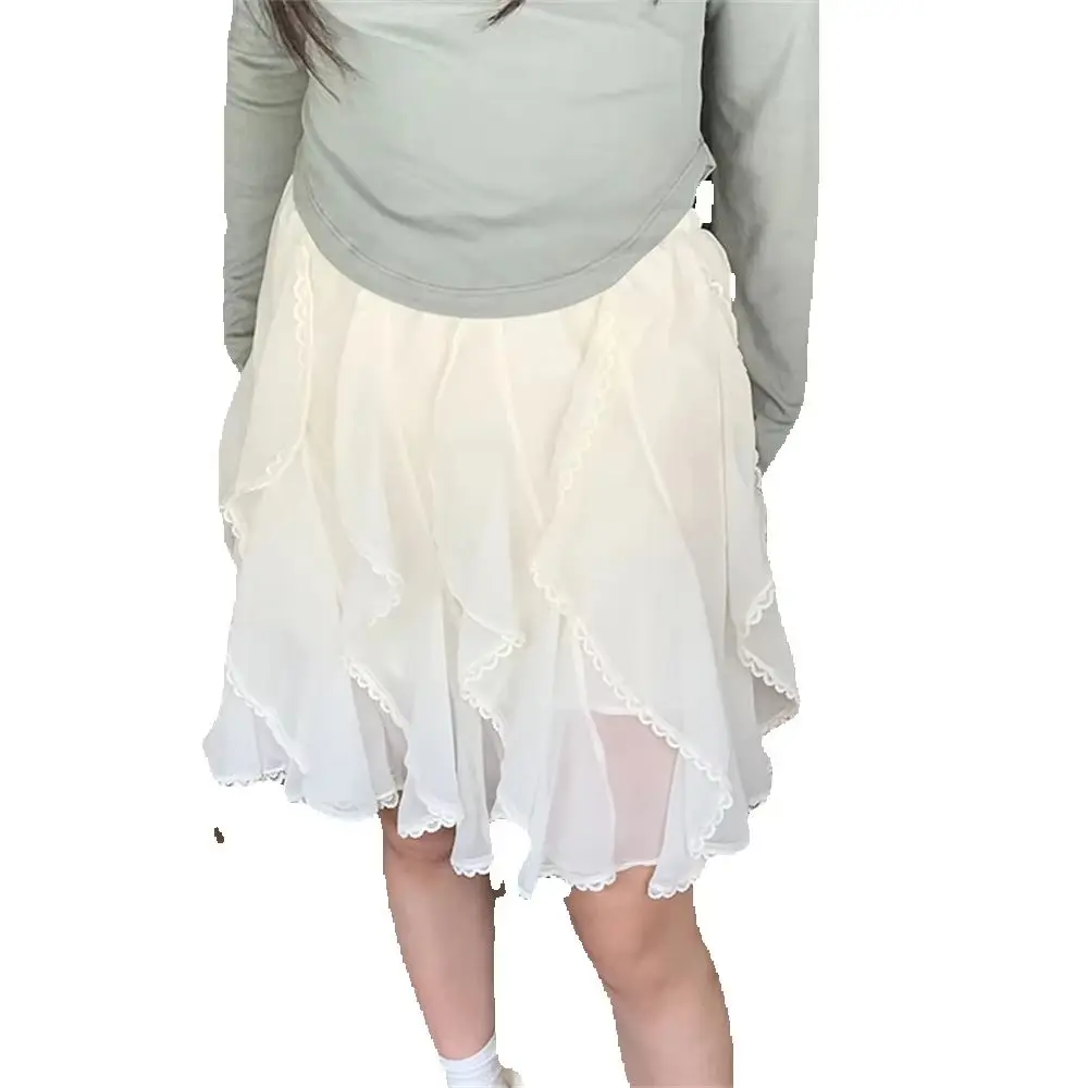 Ruffle Skirts Irregular Vintage Deeptown Korean Style Lace Tulle Skirts Women Fairycore Sweet Elegant Streetwear Layered Skirts
Ruffle Skirts Irregular Vintage Deeptown Korean Style Lace Tulle Skirts Women Fairycore Sweet Elegant Streetwear Layered Skirts