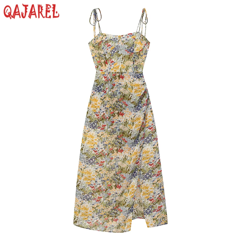 Women Floral Chiffon Chic Bow Sling Long Dress Summer Elegant Casual Holiday Beach Dress 2024 Korean Fashion Bodycon Party Dress
Women Floral Chiffon Chic Bow Sling Long Dress Summer Elegant Casual Holiday Beach Dress 2024 Korean Fashion Bodycon Party Dress