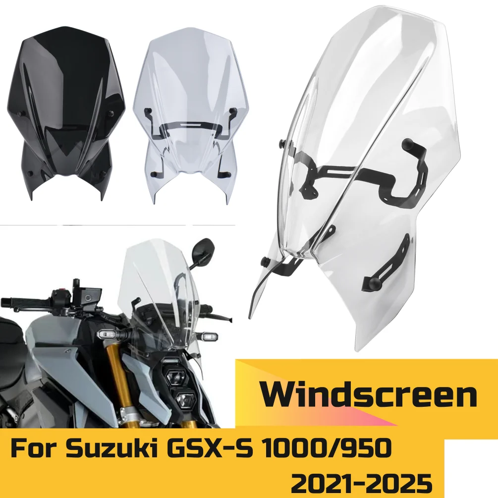 GSXS1000 GSXS950 Windshield Windscreen Wind Deflector Air Screen Shield For Suzuki GSX-S GSXS 1000 950 2021-2023 Accessories
GSXS1000 GSXS950 Windshield Windscreen Wind Deflector Air Screen Shield For Suzuki GSX-S GSXS 1000 950 2021-2023 Accessories