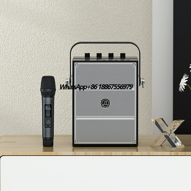 60W Home Party Speaker PA System Portable Karaoke Speaker With UHF Wireless Handheld Microphone
60W Home Party Speaker PA System Portable Karaoke Speaker With UHF Wireless Handheld Microphone