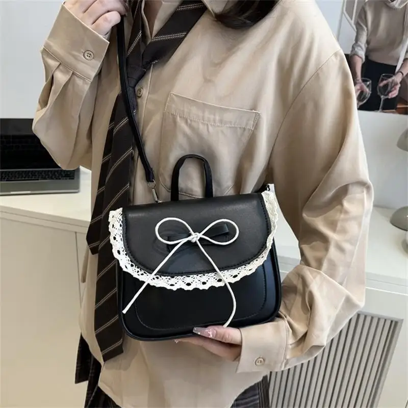 Сумка на плечо в балетном стиле, рюкзак с кружевной отделкой и бантом, девчачий школьный кошелек, большая вместительная сумка через плечо для женщин, многоцелевая 
Сумка на плечо в балетном стиле, рюкзак с кружевной отделкой и бантом, девчачий школьный кошелек, большая вместительная сумка через плечо для женщин, многоцелевая