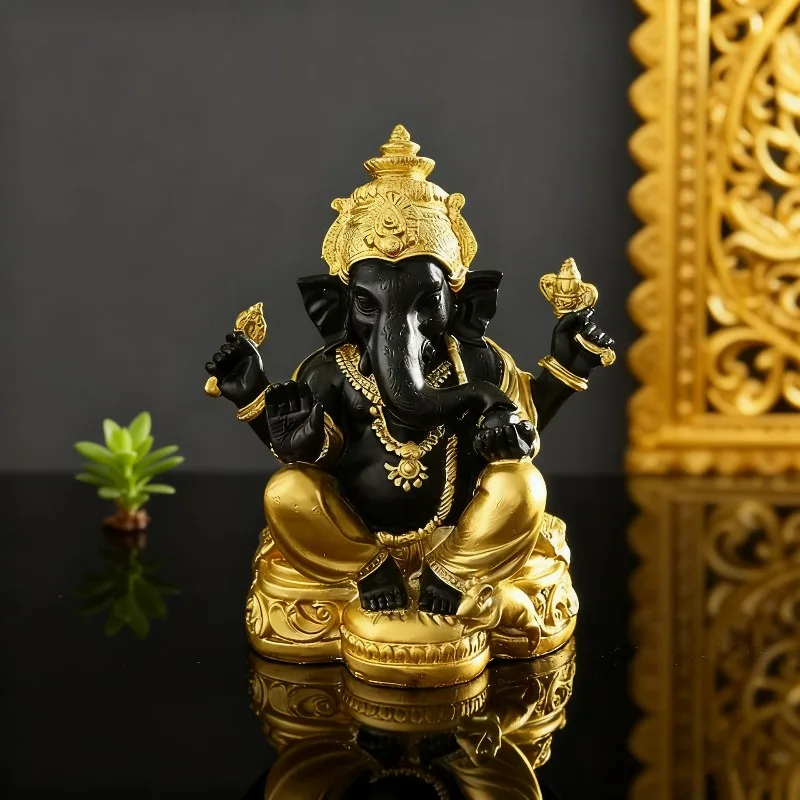 1pc Golden Ganesha Statue, Buddha Statue, Elephant, Hindu Deity Statue, Sculpture, Resin, Home Garden Decoration, Indoor
1pc Golden Ganesha Statue, Buddha Statue, Elephant, Hindu Deity Statue, Sculpture, Resin, Home Garden Decoration, Indoor