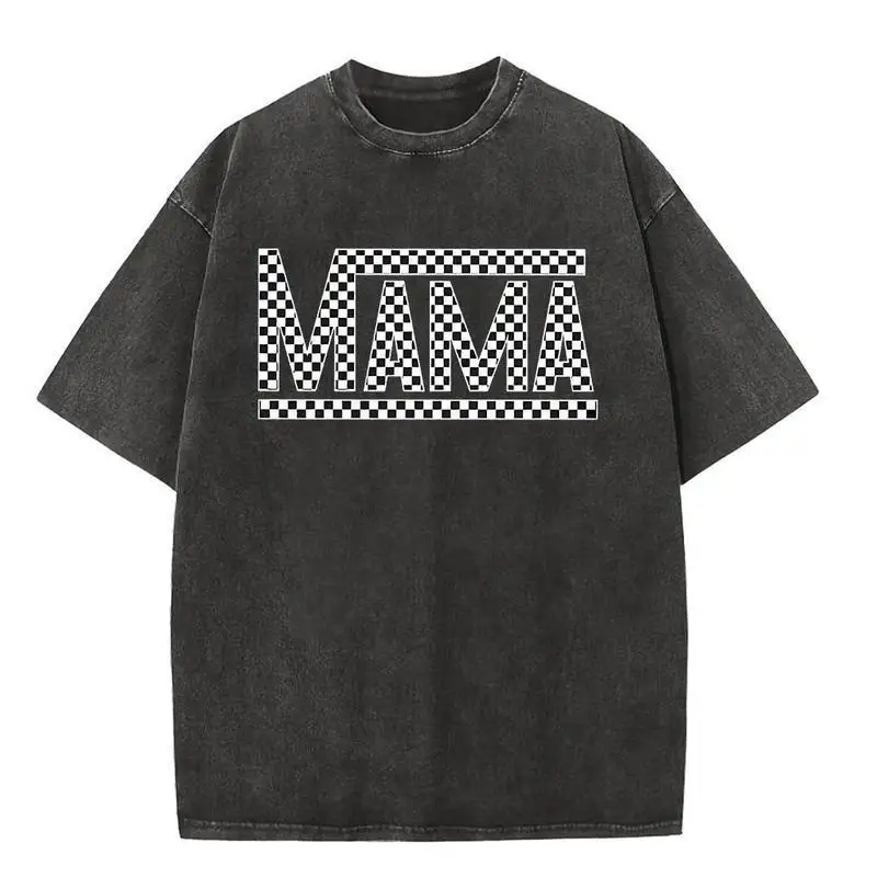 Mama T-Shirt Unisex Washed Retro Checkerboard Graphic Tee Mother's Day Gift for Mom Streetwear Cotton Top
Mama T-Shirt Unisex Washed Retro Checkerboard Graphic Tee Mother's Day Gift for Mom Streetwear Cotton Top