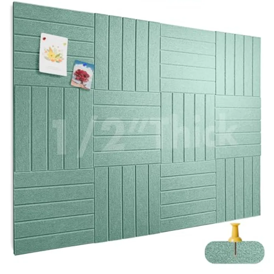 Large Cork Board for Office Decor, 48"x 36" - 1/2" Thick Felt Bulletin Board, 12 Pack Felt Board with Safe Removable Adhesive T
Large Cork Board for Office Decor, 48"x 36" - 1/2" Thick Felt Bulletin Board, 12 Pack Felt Board with Safe Removable Adhesive T