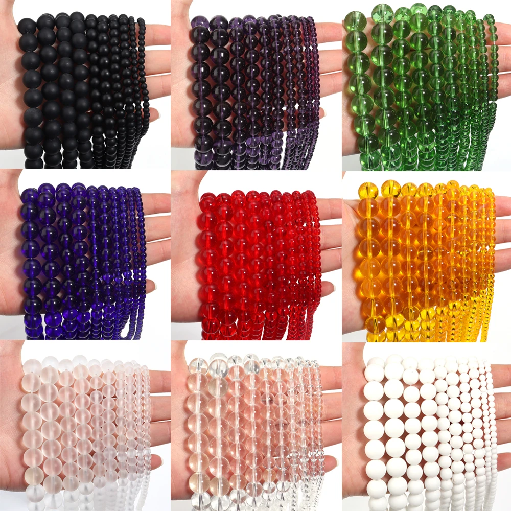 1 Strand Glass Round Beads 4 6 8 10 12 mm Transparent Smooth Loose Spacer Bead For DIY Jewelry Making Bracelet Necklace
1 Strand Glass Round Beads 4 6 8 10 12 mm Transparent Smooth Loose Spacer Bead For DIY Jewelry Making Bracelet Necklace