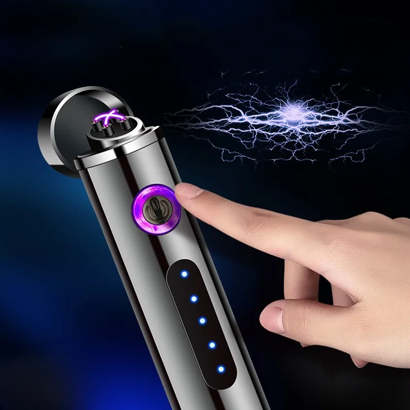 Mini Pulse Windproof Double Arc Touch Sensing Lighter with Rechargeable LED Display, Portable Lighter for Men's Small Tools, New
Mini Pulse Windproof Double Arc Touch Sensing Lighter with Rechargeable LED Display, Portable Lighter for Men's Small Tools, New