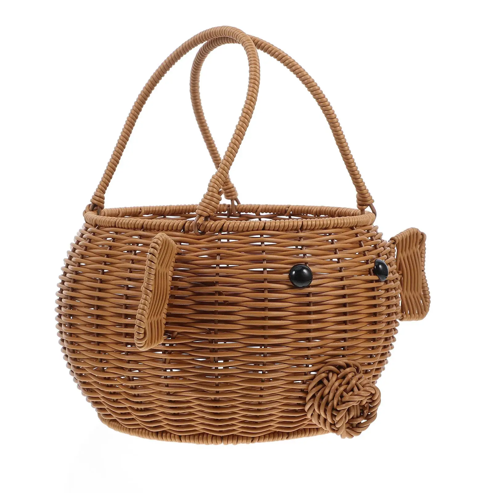 Rattan Picnic Basket Lightweight PP Material Cute Pig Shape Storage Baskets Decorative Woven Fruit Holder Household Container
Rattan Picnic Basket Lightweight PP Material Cute Pig Shape Storage Baskets Decorative Woven Fruit Holder Household Container