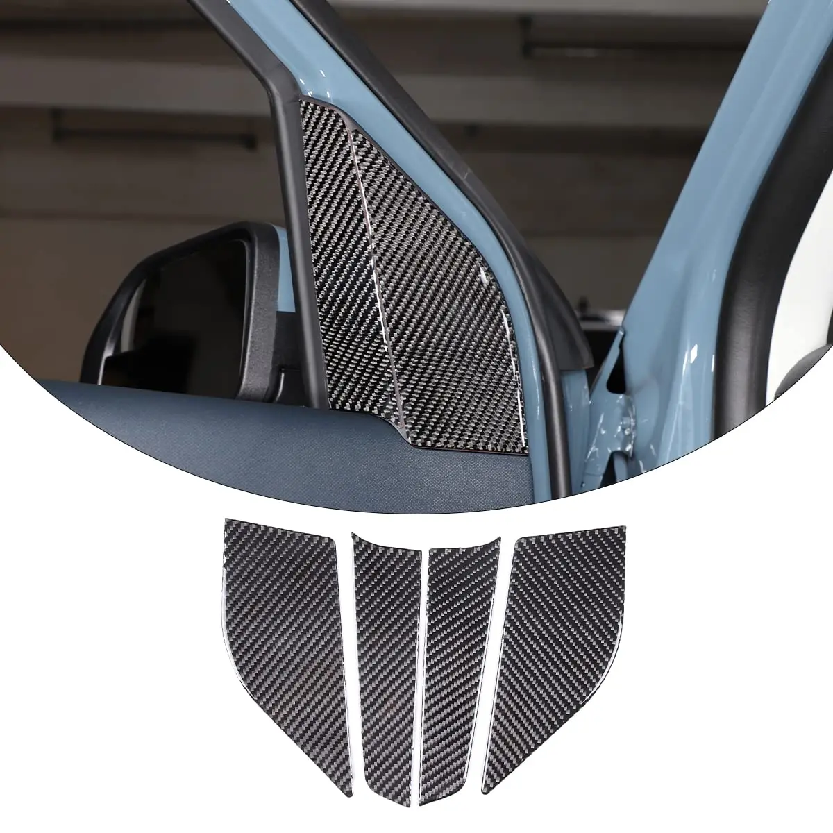 Carbon Fiber A-Pillar Triangle Trim Covers For Front Door Windows, 4 Pieces Interior Decorative Stickers
Carbon Fiber A-Pillar Triangle Trim Covers For Front Door Windows, 4 Pieces Interior Decorative Stickers