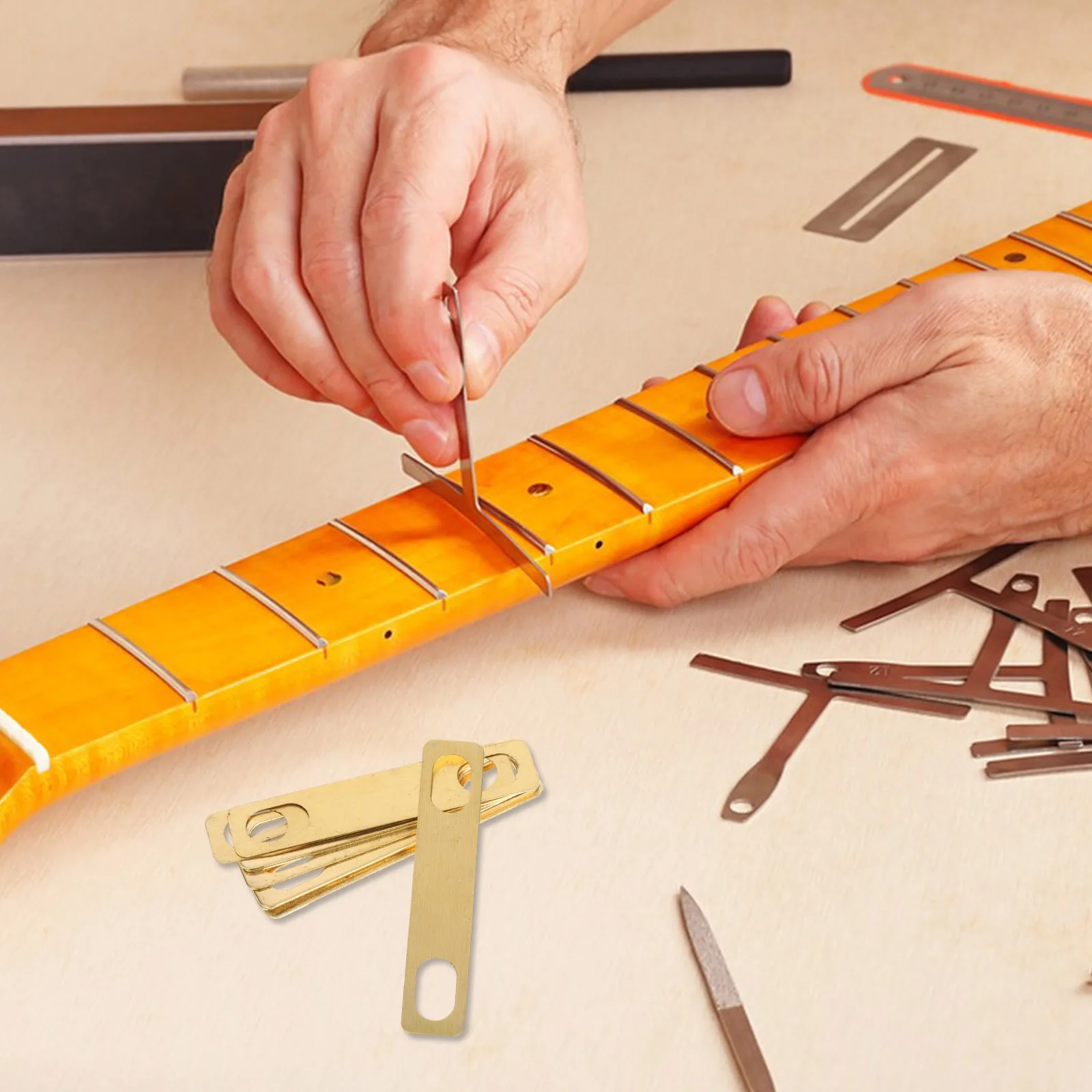 10Pcs Electric Guitar Reinforcement Plate Copper Neck Shims for St Models Tone Enhancement Stability Upgrade Guitar Parts
10Pcs Electric Guitar Reinforcement Plate Copper Neck Shims for St Models Tone Enhancement Stability Upgrade Guitar Parts