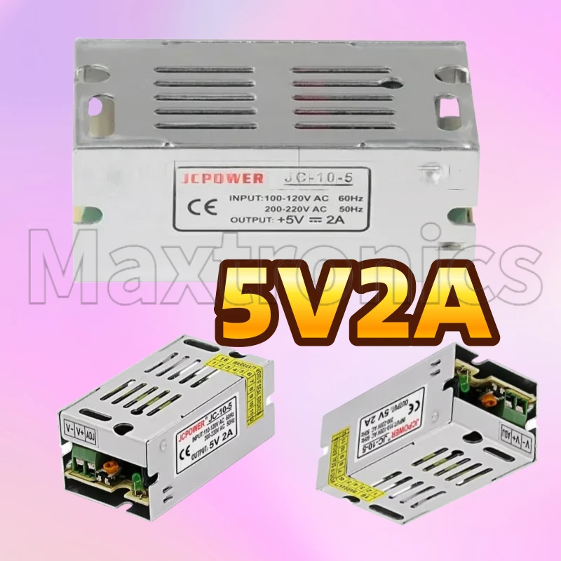 Switching LED Drive Lighting Transformer Mini 2Amp Voltage Converter 2A 5V DC Output Switch Power Supply AC110/220V to 5Volt 10W
Switching LED Drive Lighting Transformer Mini 2Amp Voltage Converter 2A 5V DC Output Switch Power Supply AC110/220V to 5Volt 10W