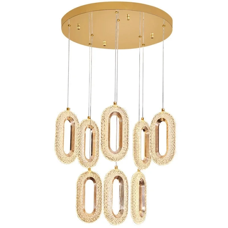 Modern Hanging Chandelier Gold Lustre Oval Acrylic Attic Pendant Lamp Duplex Stair Living Room Dining Room Led Hotel Hall Living
Modern Hanging Chandelier Gold Lustre Oval Acrylic Attic Pendant Lamp Duplex Stair Living Room Dining Room Led Hotel Hall Living
