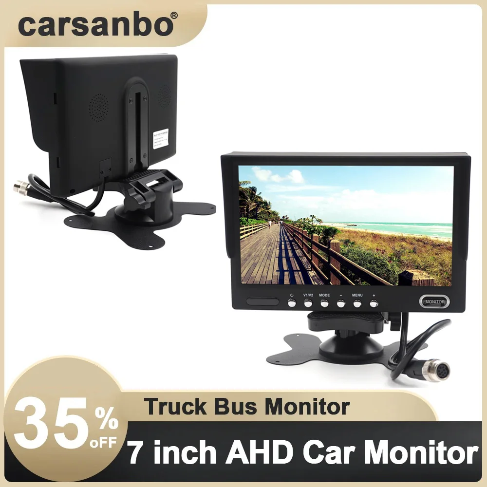 7" AHD Screen Car Monitor Security Player 2 Way Automatically Switch PAL/NTSC Monitor Parking Reverse Assistance Rearview Camera
7" AHD Screen Car Monitor Security Player 2 Way Automatically Switch PAL/NTSC Monitor Parking Reverse Assistance Rearview Camera