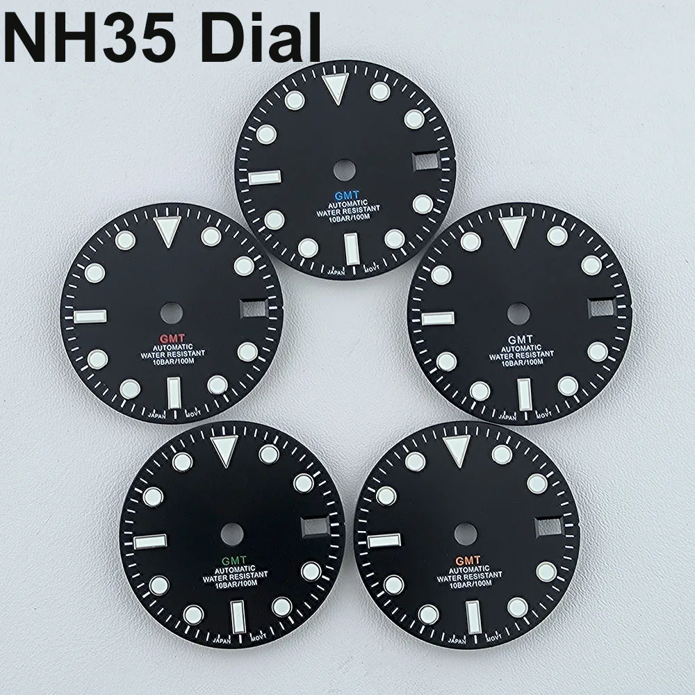 NH34 Dial 28.5mm Watch dial Custom logo No logo dial Green Luminous dial fit NH34 movement watch accessories
NH34 Dial 28.5mm Watch dial Custom logo No logo dial Green Luminous dial fit NH34 movement watch accessories