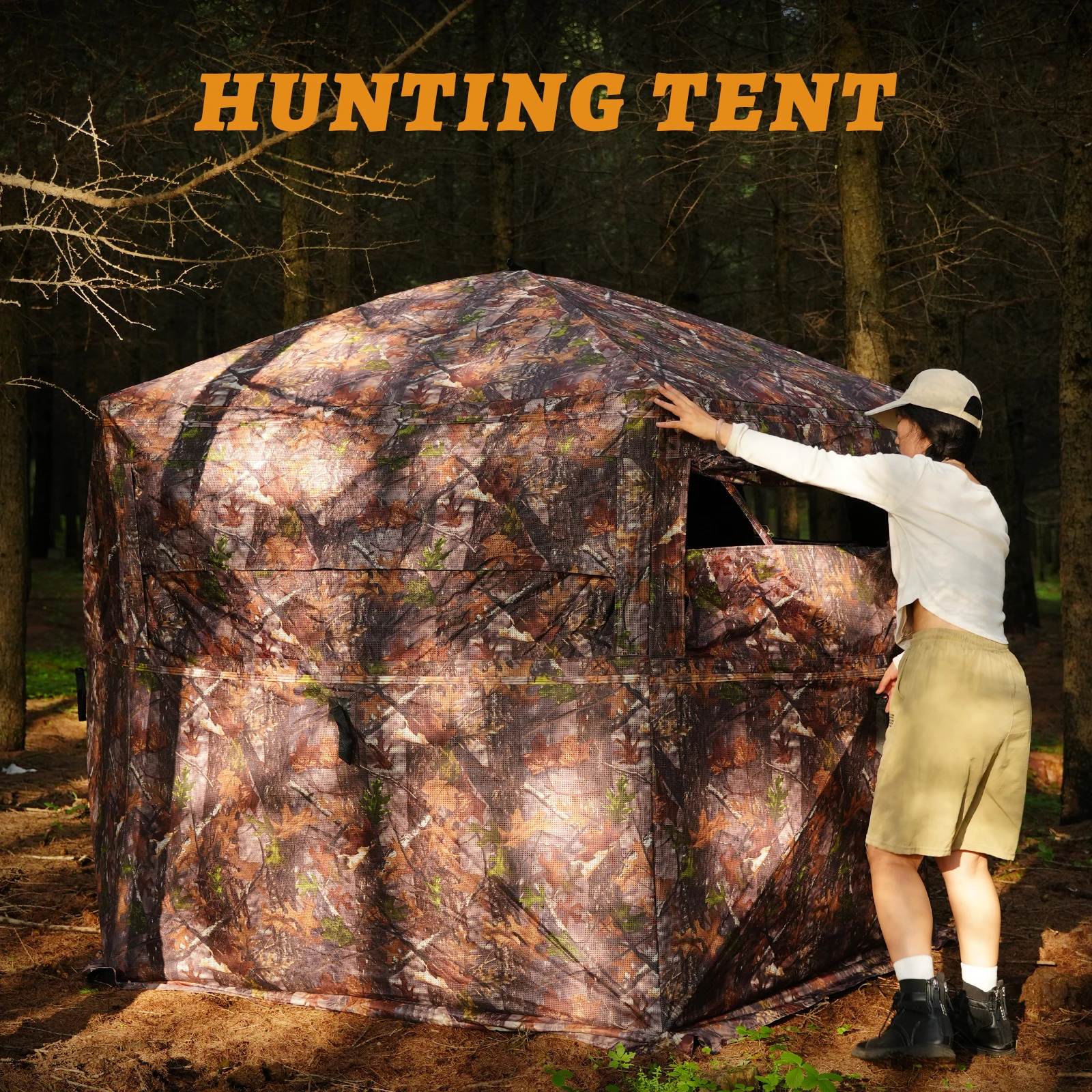 All-Terrain 360° See-Through Hunting Blind, Camouflage Pop-Up Tent for 2-3 Persons with Carry Bag
All-Terrain 360° See-Through Hunting Blind, Camouflage Pop-Up Tent for 2-3 Persons with Carry Bag