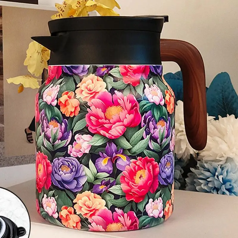 Stainless Steel Tea Kettle With Infuser Vintage Floral Pattern Insulated Teapot Thermal Coffee Carafe For For Keeping Hot Cold
Stainless Steel Tea Kettle With Infuser Vintage Floral Pattern Insulated Teapot Thermal Coffee Carafe For For Keeping Hot Cold