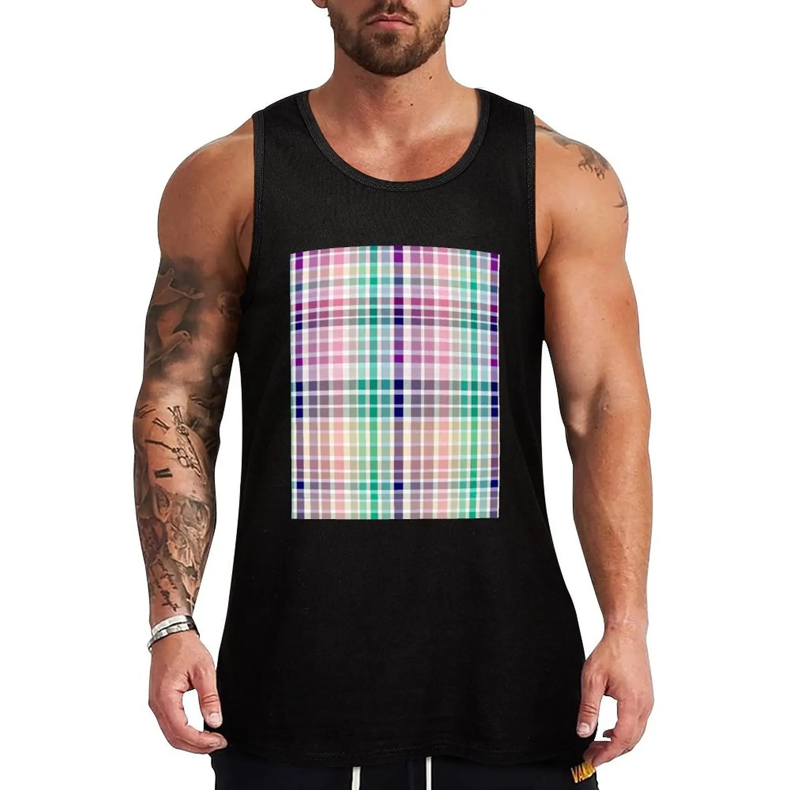 Modern Pastel Colors Plaid Pattern Tank Top Men's gym clothing sleeveless gym shirts male plain t-shirt
Modern Pastel Colors Plaid Pattern Tank Top Men's gym clothing sleeveless gym shirts male plain t-shirt