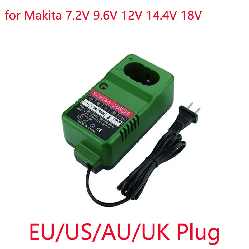 Battery Charger for Makita 7.2V 9.6V 12V 14.4V 18V 1.5A NI-CD NI-MH Battery Quick charger replacement parts accessories
Battery Charger for Makita 7.2V 9.6V 12V 14.4V 18V 1.5A NI-CD NI-MH Battery Quick charger replacement parts accessories
