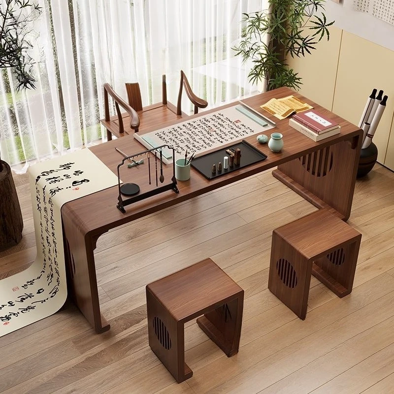 Desk Solid wood Sinology table Long study room School painting and calligraphy table One meter log training table
Desk Solid wood Sinology table Long study room School painting and calligraphy table One meter log training table