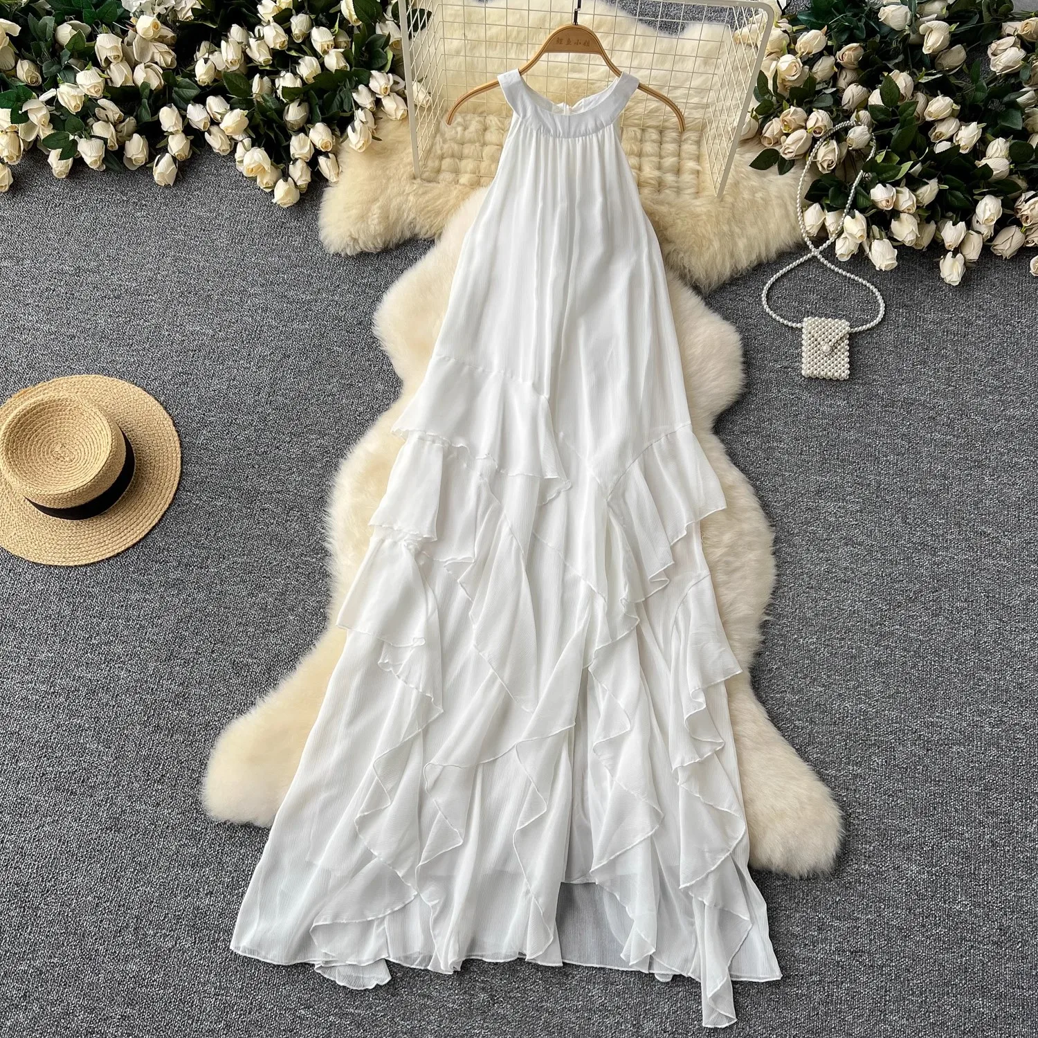 Sleeveless Ruffles Women Dress Bodycon Summer Holiday O-neck Women's Clothing Vacation Streetwear Vintage Vestidos Maxi
Sleeveless Ruffles Women Dress Bodycon Summer Holiday O-neck Women's Clothing Vacation Streetwear Vintage Vestidos Maxi