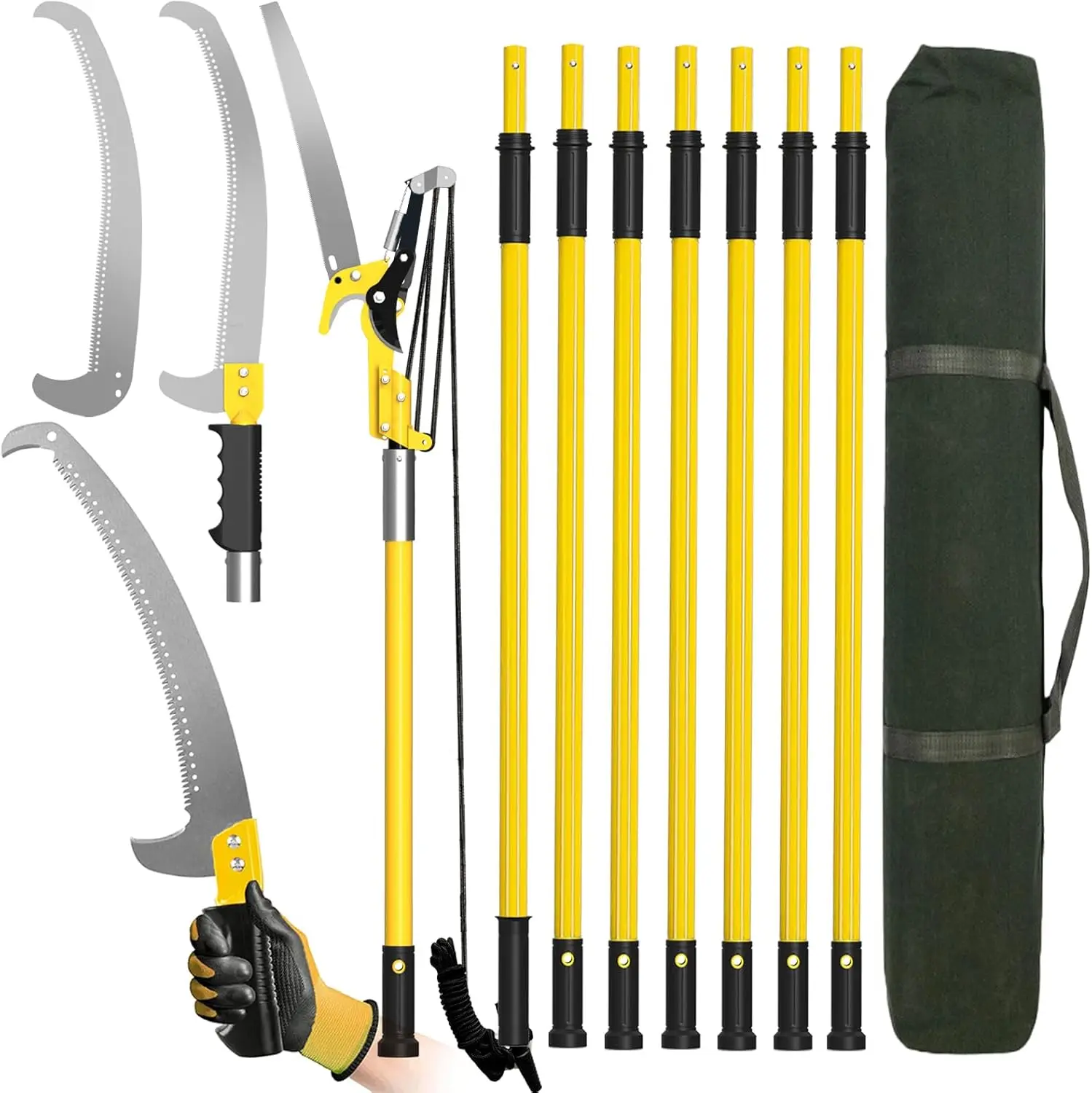 Manual Pole Saw for Tree Trimming, 27 FT Long Handle Pruner with Thickened Blade and Scissor, Garden Branch Cutter
Manual Pole Saw for Tree Trimming, 27 FT Long Handle Pruner with Thickened Blade and Scissor, Garden Branch Cutter