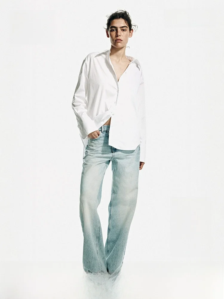 H&M Women's Cotton Poplin Shirt Summer 2026 Outdoor Travel Casual Loose Fit Long Sleeve Button up Shirt Fashionable Commute
H&M Women's Cotton Poplin Shirt Summer 2026 Outdoor Travel Casual Loose Fit Long Sleeve Button up Shirt Fashionable Commute