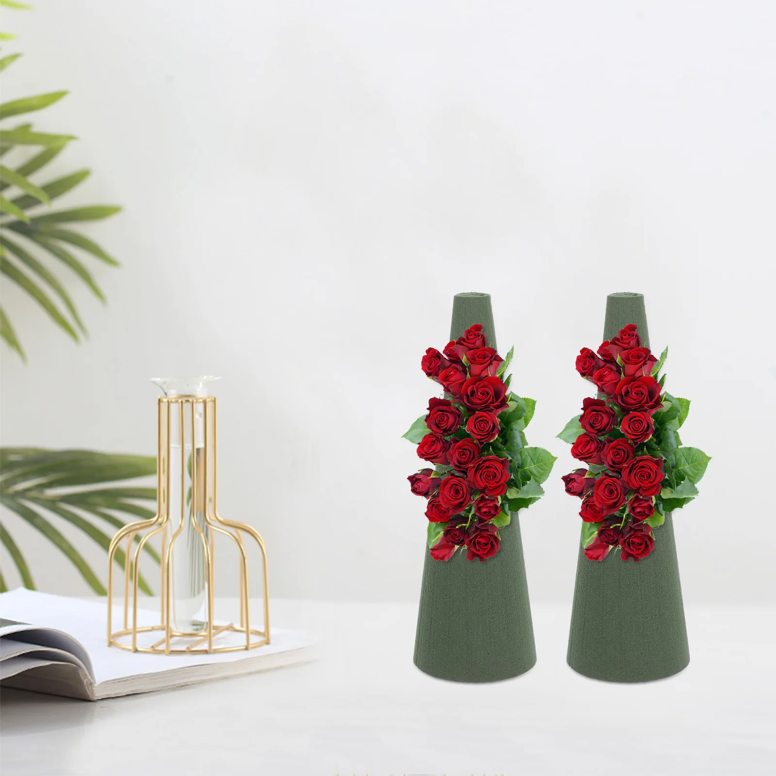 2Pcs Cone-Shaped Flower Mud Durable Foam for Artificial Flowers Bouquet Accessories Planter Filler Wedding Supplies Christmas
2Pcs Cone-Shaped Flower Mud Durable Foam for Artificial Flowers Bouquet Accessories Planter Filler Wedding Supplies Christmas