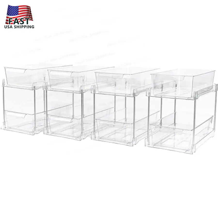 4Pack 2-Tier Bathroom Storage Organizer Clear Under Sink Organizers Kitchen Vanity Counter Storage Container Medicine Cabinet D
4Pack 2-Tier Bathroom Storage Organizer Clear Under Sink Organizers Kitchen Vanity Counter Storage Container Medicine Cabinet D