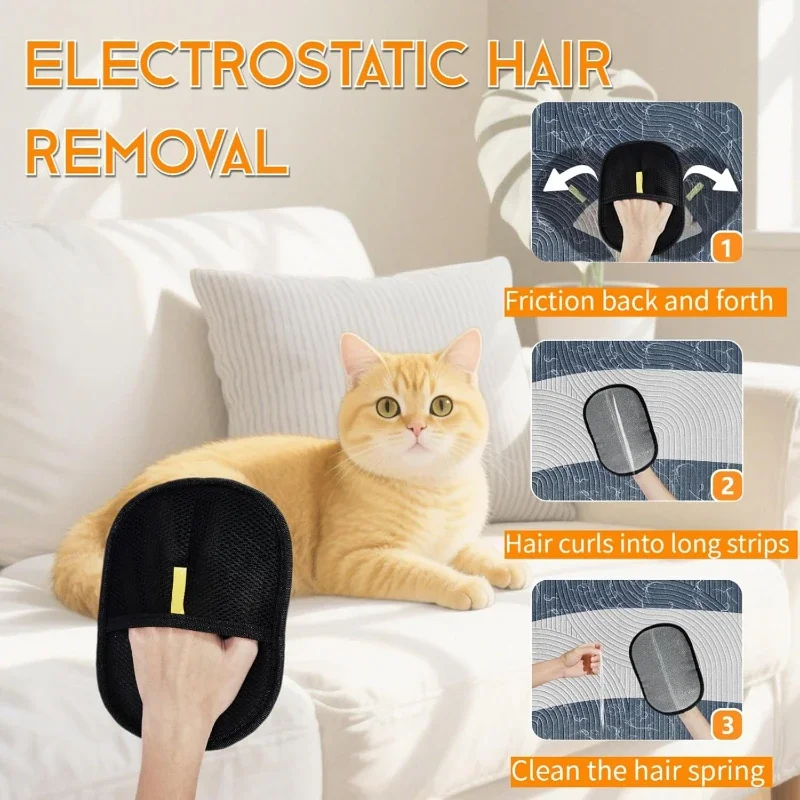 Pet Hair Remover Portable Washable Clothes Hair Dehairing Gloves Pet Cleaning Products Pet Accessories Reusable Cat and Dog Stat
Pet Hair Remover Portable Washable Clothes Hair Dehairing Gloves Pet Cleaning Products Pet Accessories Reusable Cat and Dog Stat