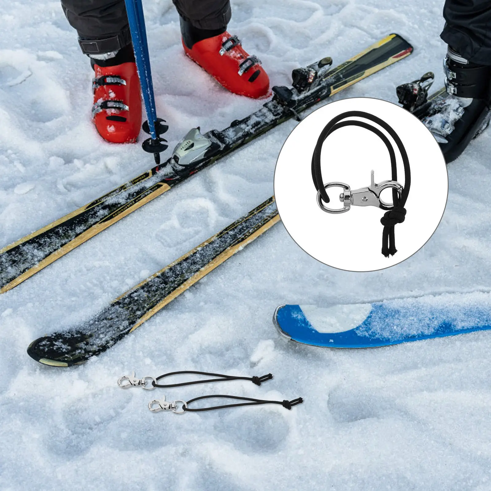 4Pcs Nylon Snowboard Binding Straps Ski Leash Cord Adjustable Elastic Traction Strap for Skiing Snowboard Safety Winter Sports
4Pcs Nylon Snowboard Binding Straps Ski Leash Cord Adjustable Elastic Traction Strap for Skiing Snowboard Safety Winter Sports