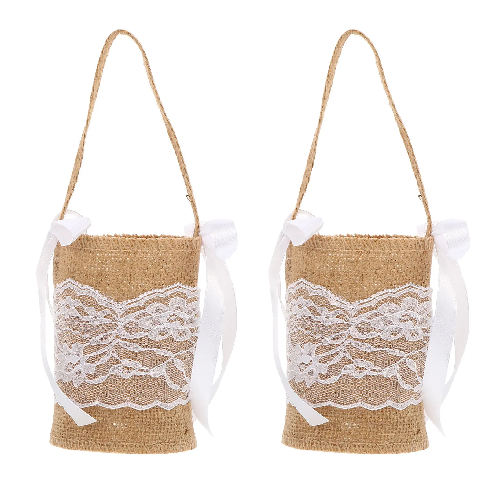 2 Pcs Burlap Bag Wicker Basket Gift Rattan Wedding Flower Storage Dry Container Linen Decor Natural Material Multi Functional
2 Pcs Burlap Bag Wicker Basket Gift Rattan Wedding Flower Storage Dry Container Linen Decor Natural Material Multi Functional