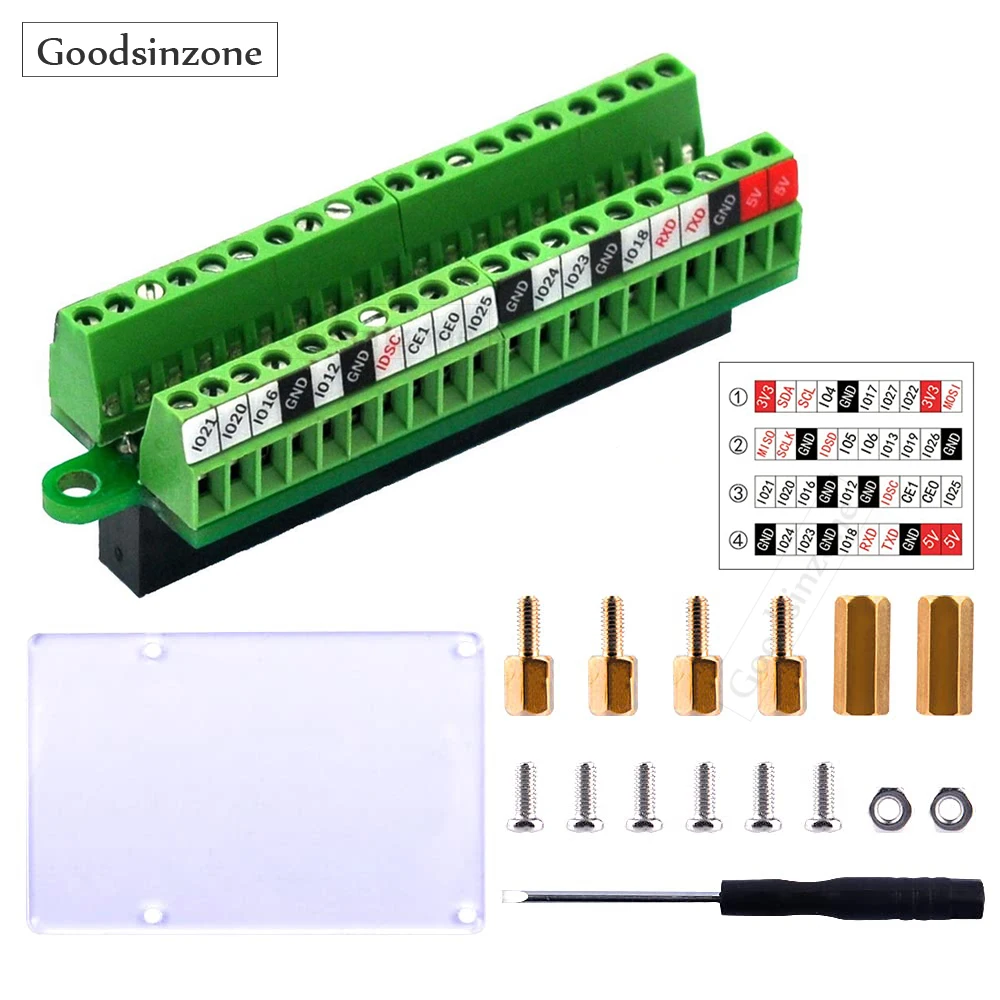Raspberry Pi Micro GPIO Terminal Block Breakout Board Module, GPIO Expansion Board Micro Connector for Pi 4B/3B+/Zero 2 W
Raspberry Pi Micro GPIO Terminal Block Breakout Board Module, GPIO Expansion Board Micro Connector for Pi 4B/3B+/Zero 2 W