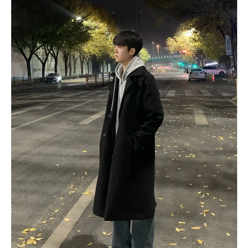 Cleanfit Bla Woolen Coat Men's Autumn Winter Korean Sle Briti Windbreaker High-End Feeling Mid-Length Tweed Jaet
Cleanfit Bla Woolen Coat Men's Autumn Winter Korean Sle Briti Windbreaker High-End Feeling Mid-Length Tweed Jaet