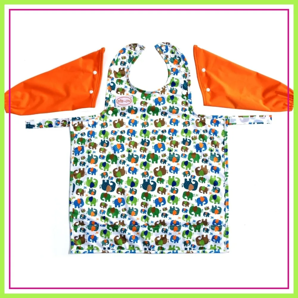 Long Sleeves, Full-Coverage Bib and Apron Combo for Infants & Toddlers Ages 0-4
Long Sleeves, Full-Coverage Bib and Apron Combo for Infants & Toddlers Ages 0-4