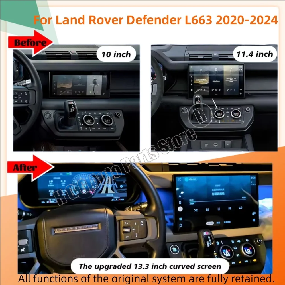 13.3 Inch Screen Car Radio For Land Rover Defender 2020-2025 Android GPS Navigation Multimedia Video Stereo Receiver Head Unit
13.3 Inch Screen Car Radio For Land Rover Defender 2020-2025 Android GPS Navigation Multimedia Video Stereo Receiver Head Unit