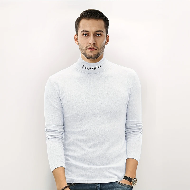 Autumn Men's High-neck T-shirt Fashion High Elastic Long-sleeved Pullover Men's Breathable Casual Shirt Sports Fitness Clothing
Autumn Men's High-neck T-shirt Fashion High Elastic Long-sleeved Pullover Men's Breathable Casual Shirt Sports Fitness Clothing
