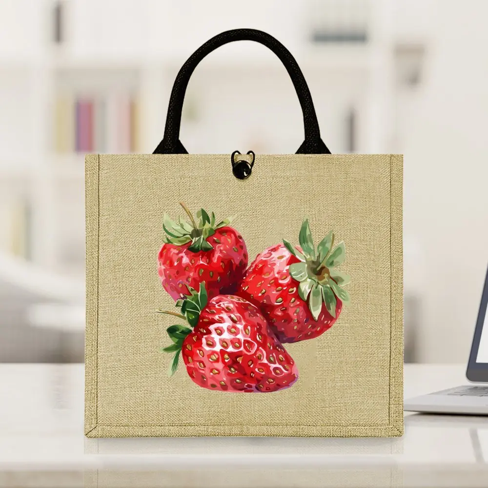 Delicious Fruits Tote Bag, Strawberry Printed linen Handbag Large Capacity Bags for Outdoor Picnic, Party, Traveling, Shopping
Delicious Fruits Tote Bag, Strawberry Printed linen Handbag Large Capacity Bags for Outdoor Picnic, Party, Traveling, Shopping
