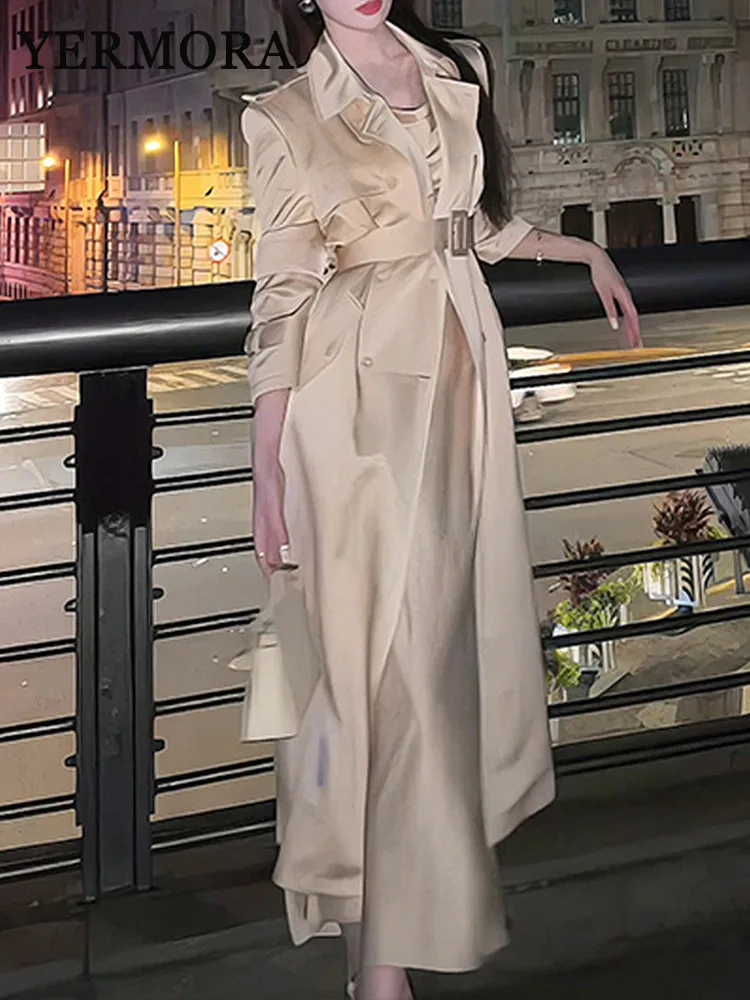 YERMORA champagne belted temperament trench for women lapel long sleeve fashion tide windbreaker spring autumn 2024 new A27
YERMORA champagne belted temperament trench for women lapel long sleeve fashion tide windbreaker spring autumn 2024 new A27