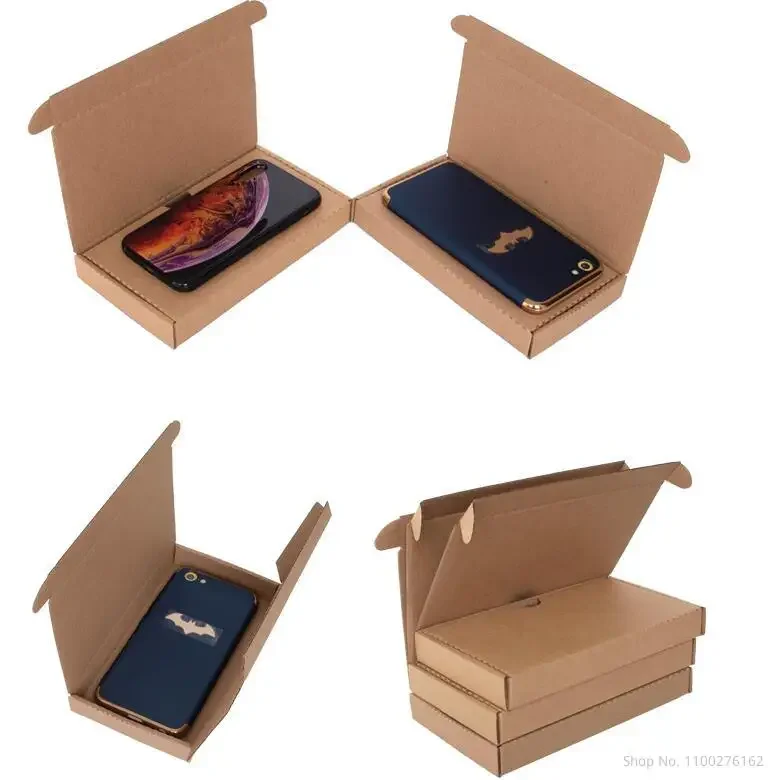 25pcs Mobile Phone Case Packaging Box Natural Brown Kraft Paper Box Thicken Corrugated Cardboard Box For Gift
25pcs Mobile Phone Case Packaging Box Natural Brown Kraft Paper Box Thicken Corrugated Cardboard Box For Gift