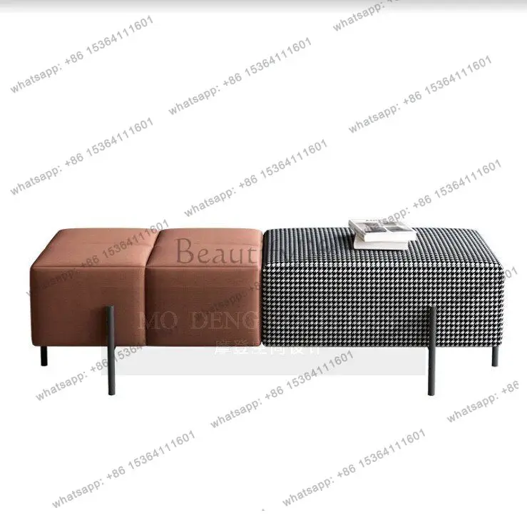 Light luxury simple fabric art leather art color matching home bedroom bedside stool casual cloakroom shoe changing stool
Light luxury simple fabric art leather art color matching home bedroom bedside stool casual cloakroom shoe changing stool
