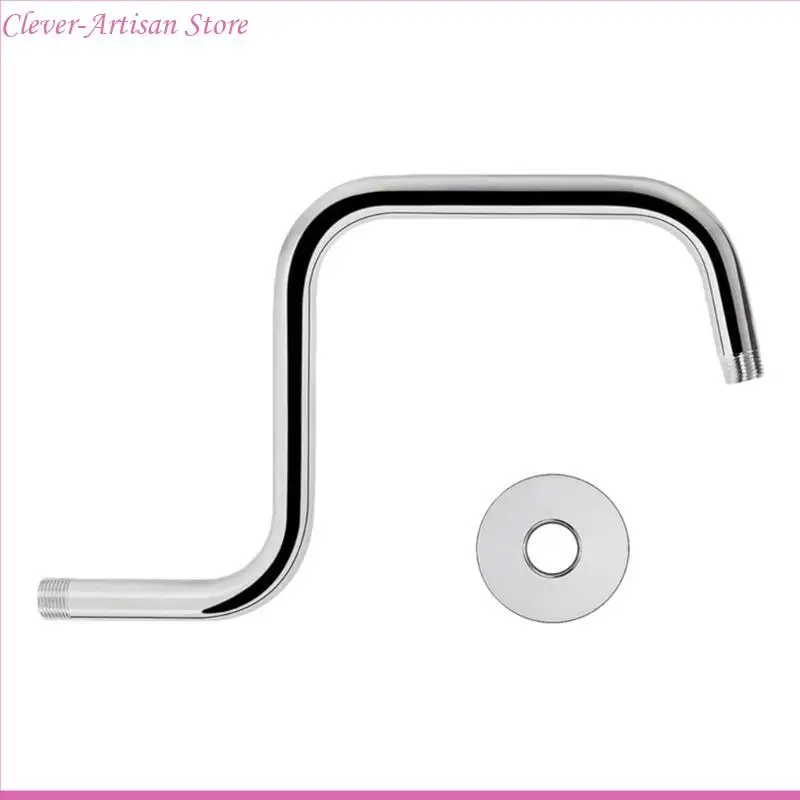 E06B Elegant Chrome Shower Head Risers Arm with Flanges Metal Extension Arm for Home
E06B Elegant Chrome Shower Head Risers Arm with Flanges Metal Extension Arm for Home