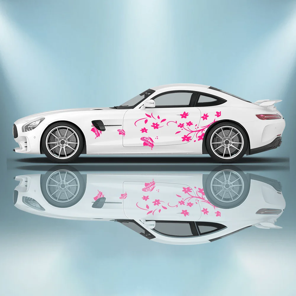 Curved lines of twisted pink flowers car decals full body floral decoration covering scratches protect car decals waterproof car
Curved lines of twisted pink flowers car decals full body floral decoration covering scratches protect car decals waterproof car