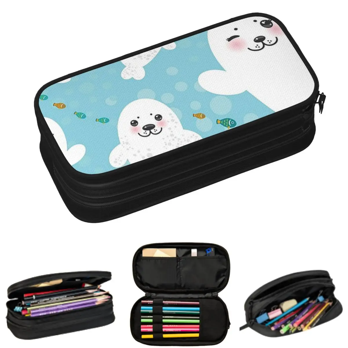 Little Seals Pencil Cases for Student School Pen Box Pencil Bag Big Capacity Pencil Pouch Pen Holder
Little Seals Pencil Cases for Student School Pen Box Pencil Bag Big Capacity Pencil Pouch Pen Holder
