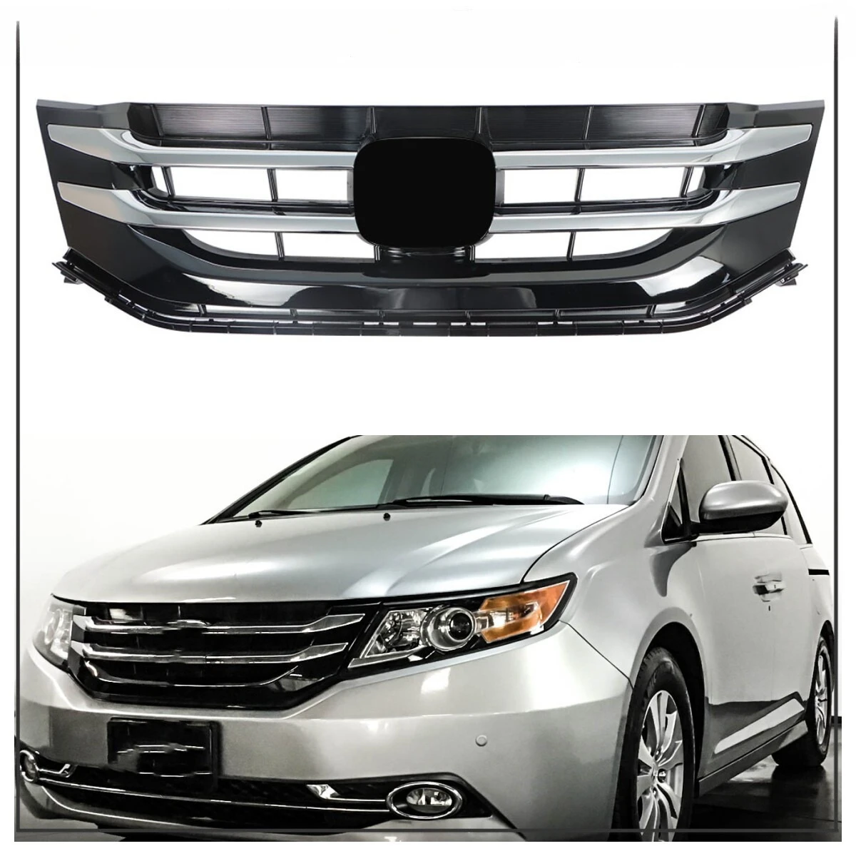 For Honda Odyssey 2014-17 Front Bumper Upper Grille Black W/Chrome Trim Plastic
For Honda Odyssey 2014-17 Front Bumper Upper Grille Black W/Chrome Trim Plastic