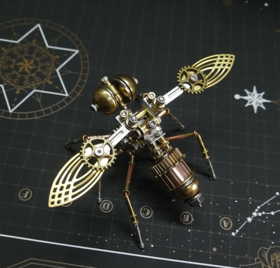 Steampunk Mechanical Insects DIY Little Bee Metal Model Kit Creative Assembly Handmade Toy for Boys Children Gift
Steampunk Mechanical Insects DIY Little Bee Metal Model Kit Creative Assembly Handmade Toy for Boys Children Gift