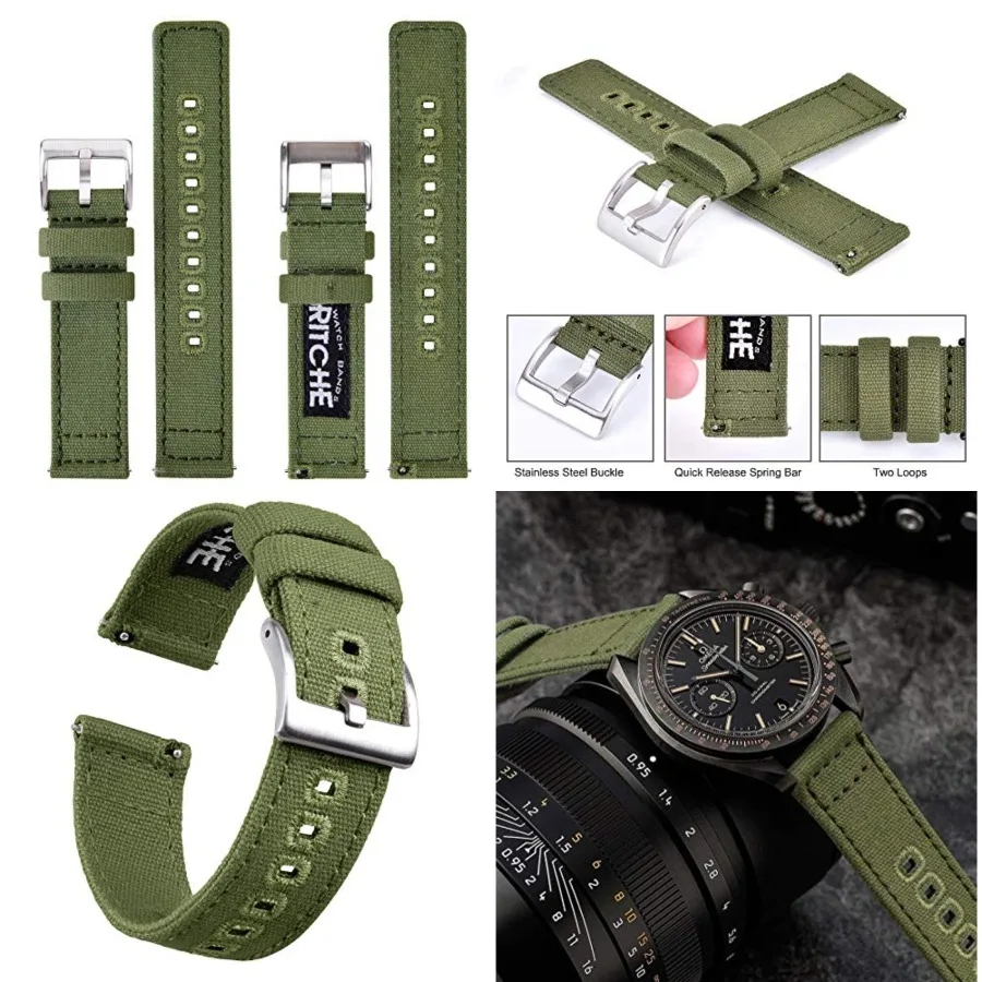 Ritche Christmas Gift Canvas Vintage Quick Release Watch Band Replacement Watch Straps for Men Women, White Elephant Gifts, Sto
Ritche Christmas Gift Canvas Vintage Quick Release Watch Band Replacement Watch Straps for Men Women, White Elephant Gifts, Sto