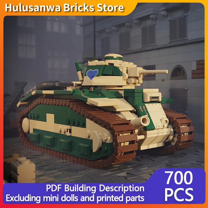 B1 French Heavy Tank Model MOC Building Bricks War Equipment Modular Technology Gifts Holiday Assemble Children Toys Suit
B1 French Heavy Tank Model MOC Building Bricks War Equipment Modular Technology Gifts Holiday Assemble Children Toys Suit