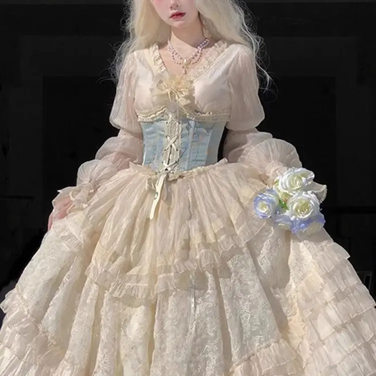 Adult Ceremony Lolita Heavy Industry Wedding Girdle Suit Women's Dress Sweet Escape Skirt
Adult Ceremony Lolita Heavy Industry Wedding Girdle Suit Women's Dress Sweet Escape Skirt