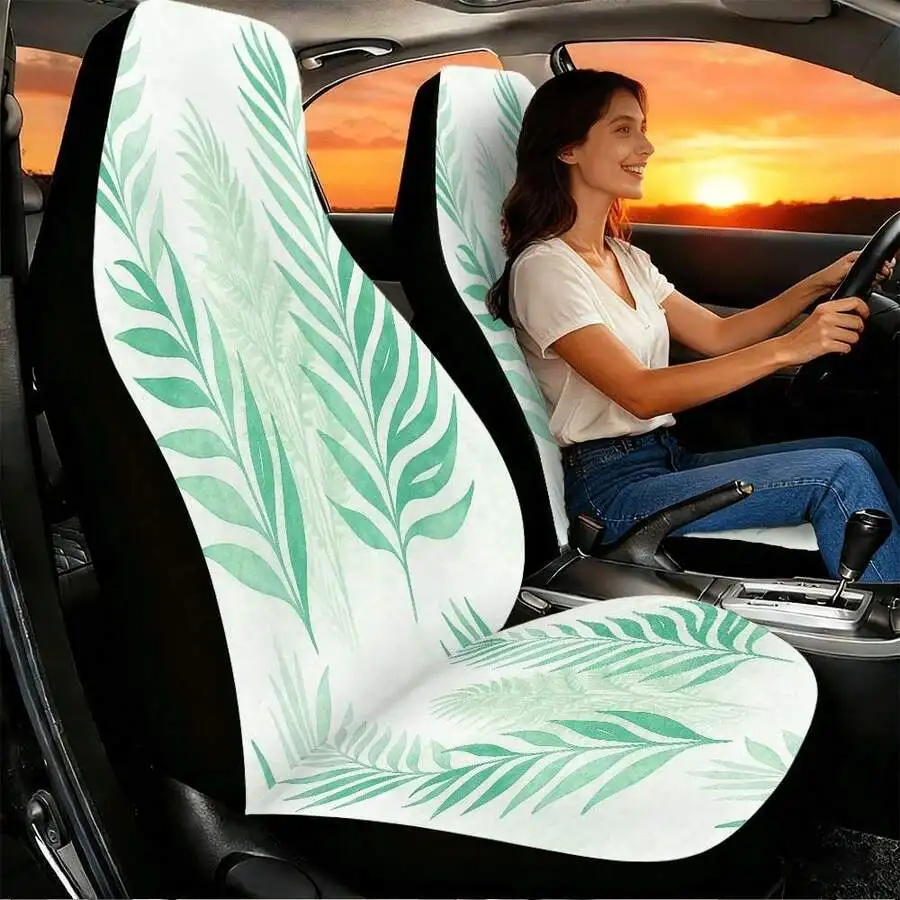 2pcs Green Tropical Palm Leaf Car Seat Covers For Front Seats, High Back Polyester Cover Compatible With Cars SUVs Trucks
2pcs Green Tropical Palm Leaf Car Seat Covers For Front Seats, High Back Polyester Cover Compatible With Cars SUVs Trucks